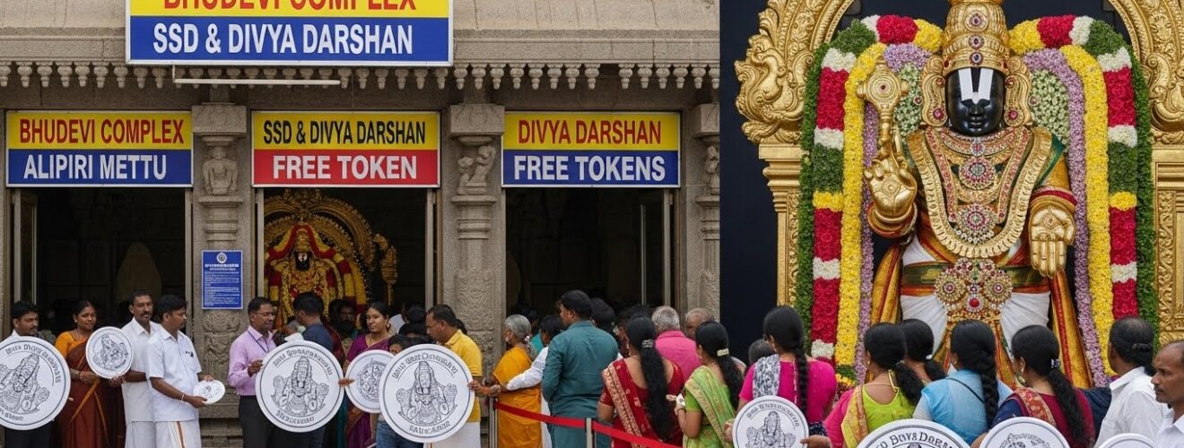 Bhudevi Complex (Alipiri Mettu tokens) Tirupati SSD & Divya Darshan Tokens