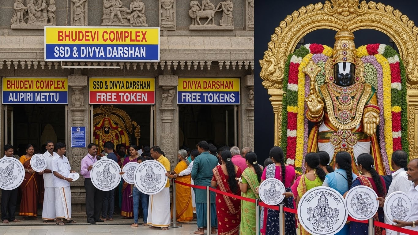 Bhudevi Complex (Alipiri Mettu tokens) Tirupati SSD & Divya Darshan Tokens