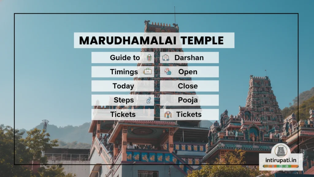Marudhamalai Temple Guide to Darshan, Timings, Today, Open, Close, Steps, Pooja, Tickets