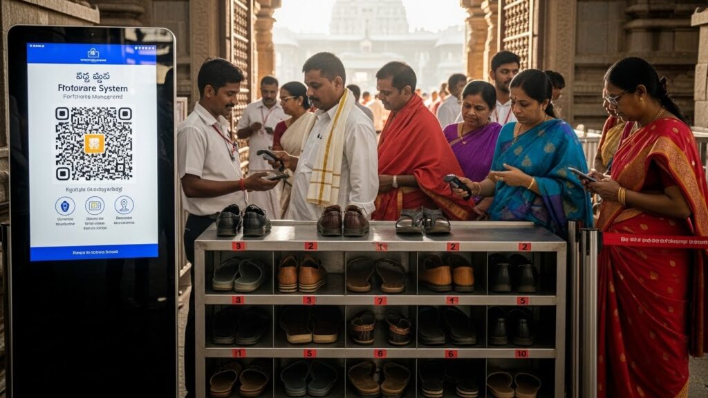 Tirumala Introduces Modern QR Code System for Managing Pilgrims' Footwear