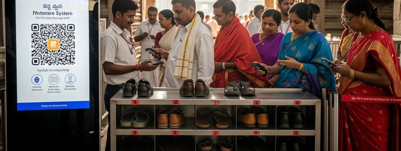 Tirumala Introduces Modern QR Code System for Managing Pilgrims' Footwear
