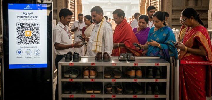 Tirumala Introduces Modern QR Code System for Managing Pilgrims' Footwear
