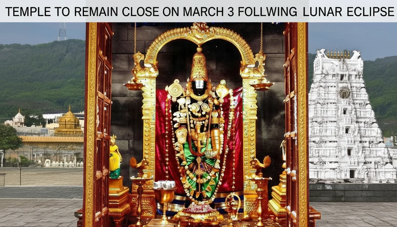 Temple closure notice after lunar eclipse