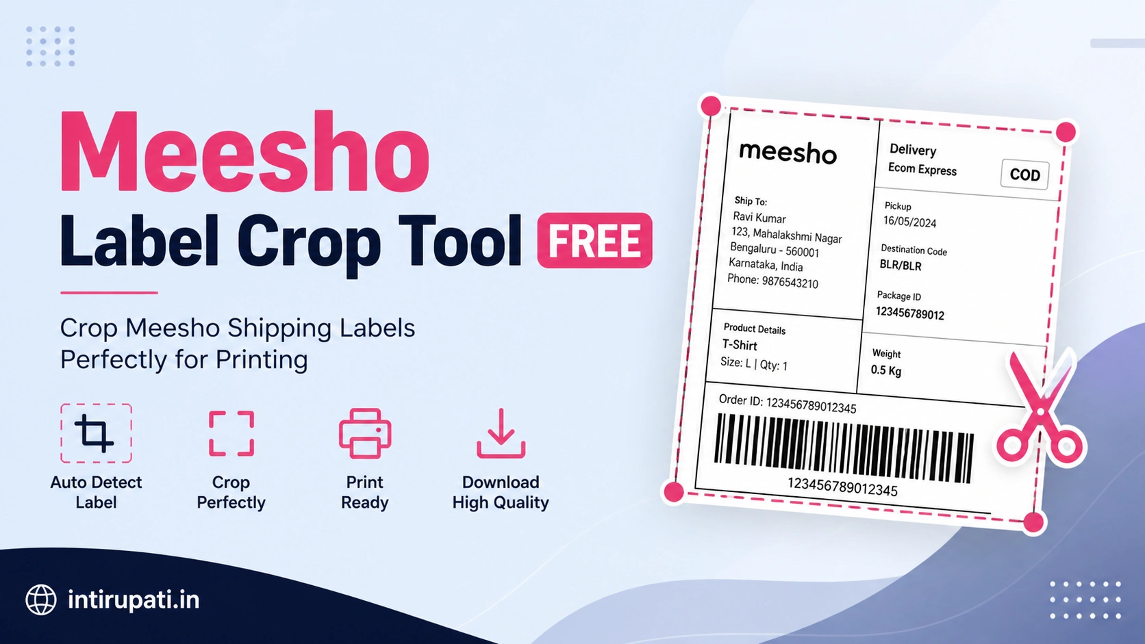 Meesho Label Crop Tool Free